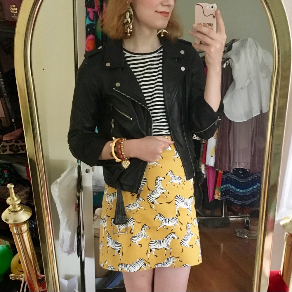Ann Taylor Factory Zebra Stampede Skirt 🦓